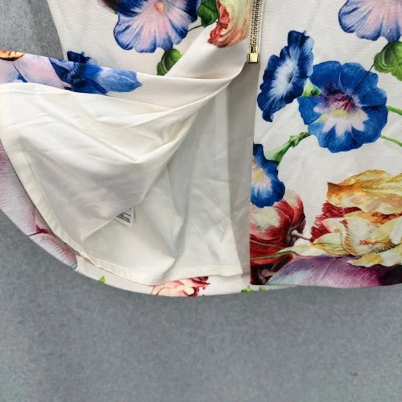 Ted Baker Aldora Tapestry Floral Belted Bodycon Dress Women Ivory Size 3 US 8 - Picture 6 of 11